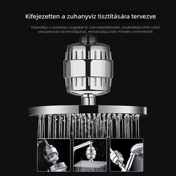 Zuhanyfej 25-lépéses vízszűrővel