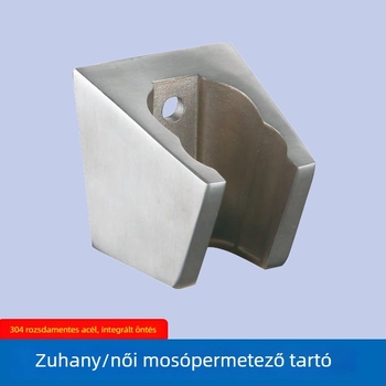 304 rozsdamentes acélból készült precíziós öntvény zuhanyfej-tartókeret, furásmentes, állítható zuhanyfej alap