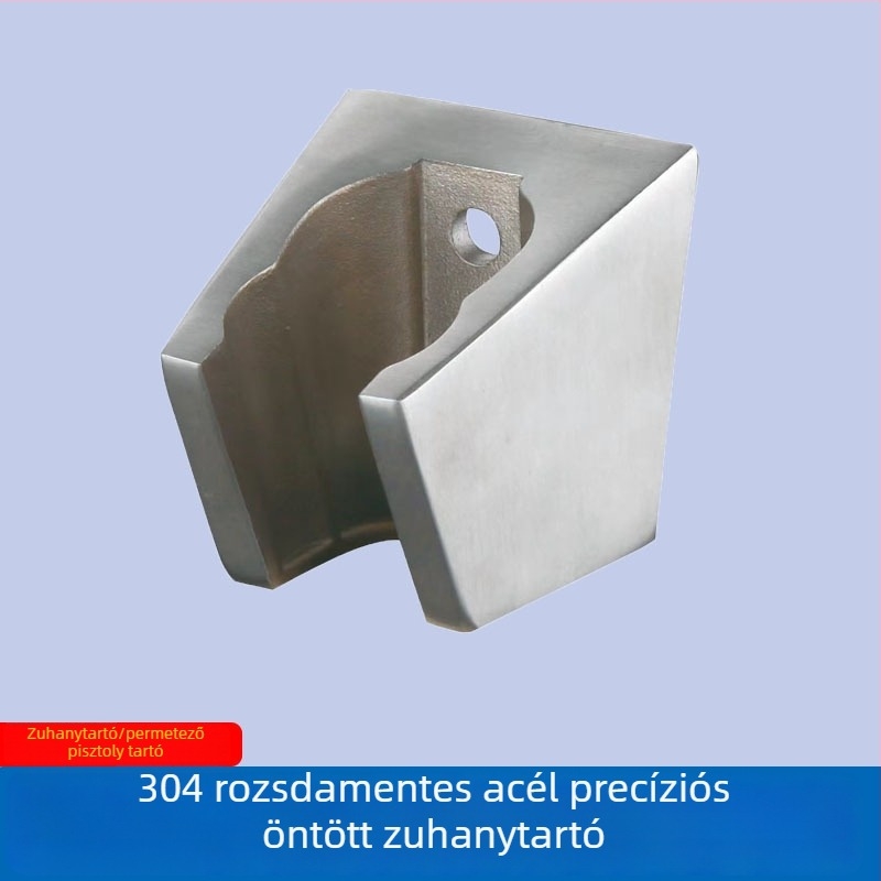 304 rozsdamentes acélból készült precíziós öntvény zuhanyfej-tartókeret, furásmentes, állítható zuhanyfej alap