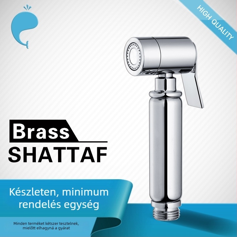 Réztestű hordozható zuhanyspray, GN-104011, menetes csatlakozás, 0-80°C, 0.1-1.0 MPa