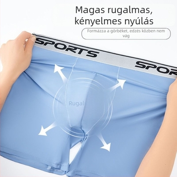 Férfiak hosszú sportalsónadrág Ice Silk anyagból, dörzsölés elleni, magas derekú, lélegző, gyorsan száradó futáshoz