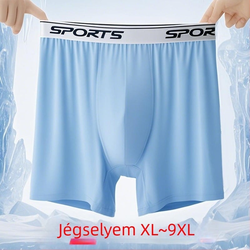 Férfiak hosszú sportalsónadrág Ice Silk anyagból, dörzsölés elleni, magas derekú, lélegző, gyorsan száradó futáshoz