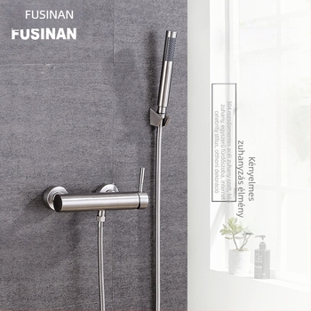 Forsinan 304 rozsdamentes acél kézi zuhanyfej készlet, falra szerelhető FSN-6047, kerámiás patron, 0–90°C