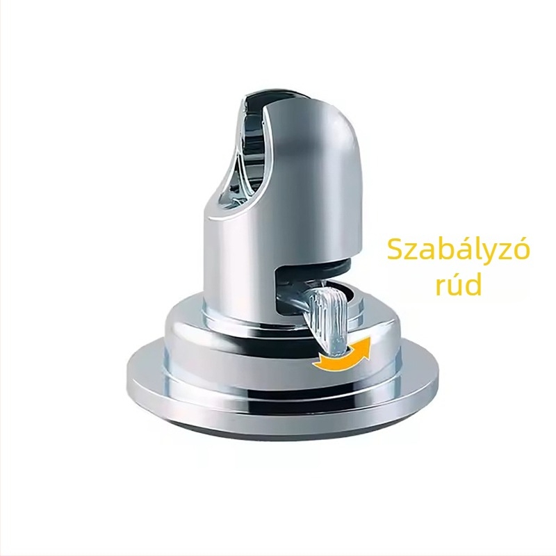 Zuhanytartó leválasztható vákuumos csuklóval – fúrás nélkül, újrahasználható, csatlakozó a fúvókához (Model LR3002; ABS; 0–80°C; 5,6 kg; elektrogalvanizált felület)