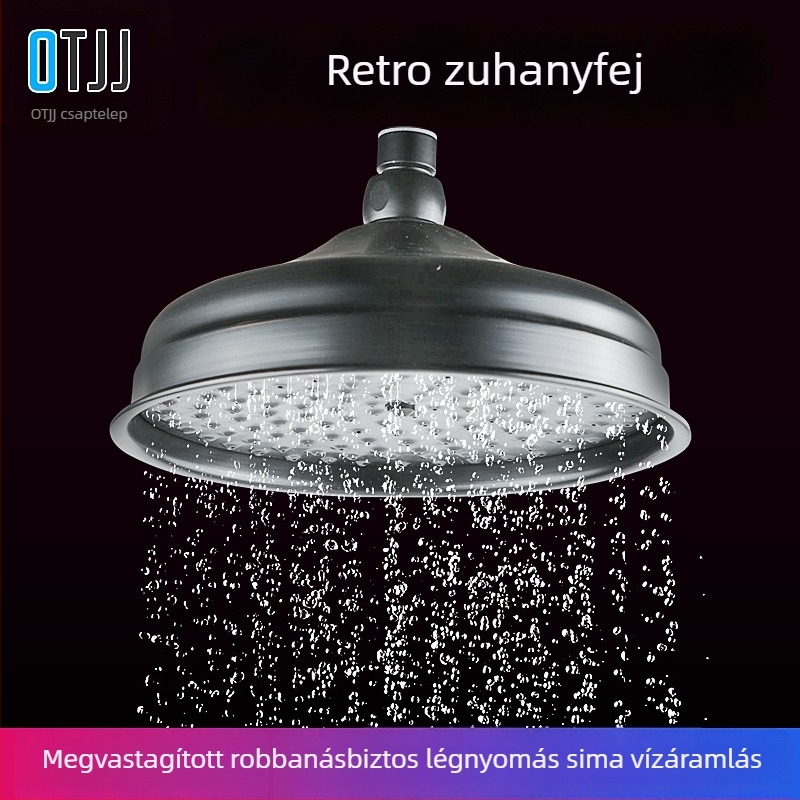 Fekete antik bronz retro esőztető fej, réz anyagból