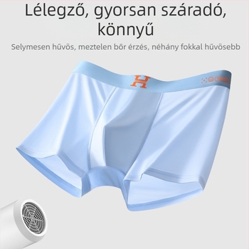 Férfi mágneses ágyéki funkcionális alsónadrág nyári Ice Silk anyaggal, lélegző középmagas boxer