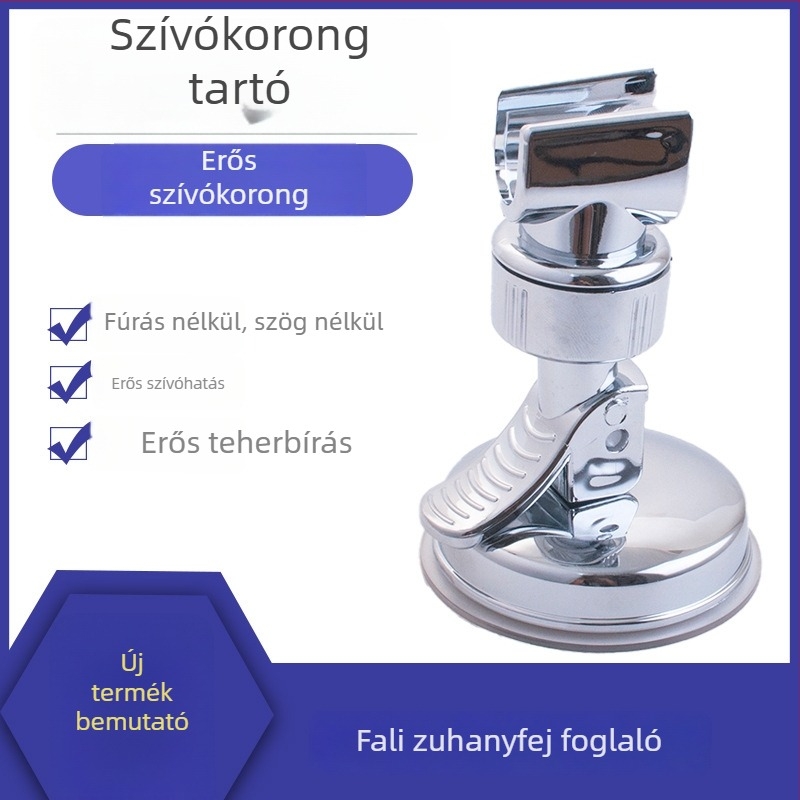 Zuhanytartó szívócsészével, furás nélküli falra szerelhető, ABS anyag, DH373 modell, injekciós öntéses gyártás