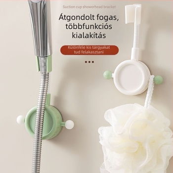 Zuhanyfej alap vákuumos falra szerelhető konzollal és kampóval, ABS, forgatható, kevert áramlás, modell 541
