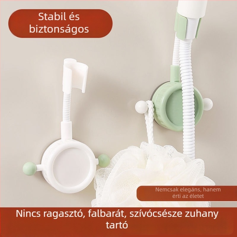 Zuhanyfej alap vákuumos falra szerelhető konzollal és kampóval, ABS, forgatható, kevert áramlás, modell 541