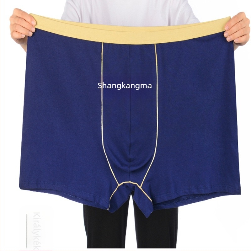 Férfi magas derekú pamut boxeralsó, XL méret, piros, egyszínű