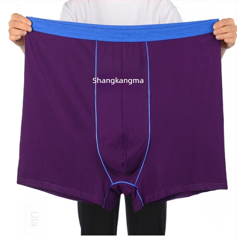 Férfi magas derekú pamut boxeralsó, XL méret, piros, egyszínű