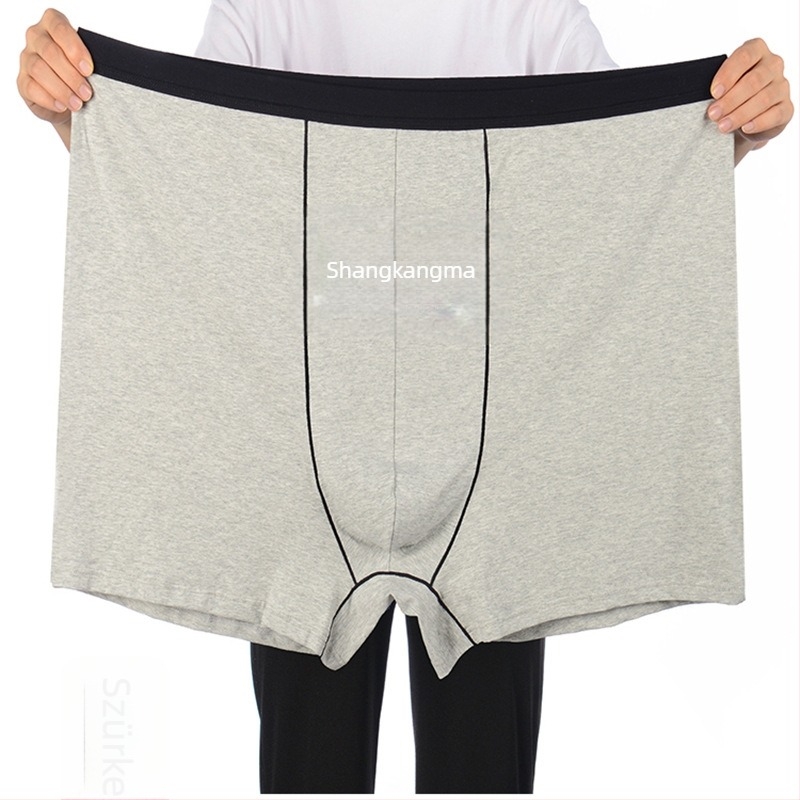 Férfi magas derekú pamut boxeralsó, XL méret, piros, egyszínű