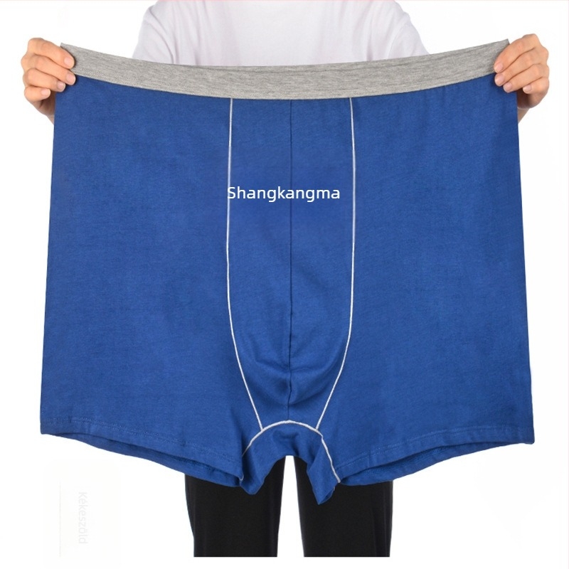 Férfi magas derekú pamut boxeralsó, XL méret, piros, egyszínű
