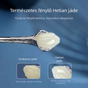 Hajcsat virágmotívummal – retro stílus (Fém; galvanizálás)