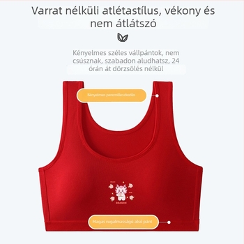 Kígyó éve piros pamut gyerekeknek készült alsóruha szett, mesefilm motívummal, formázott kosárkák (9–13 évesek)