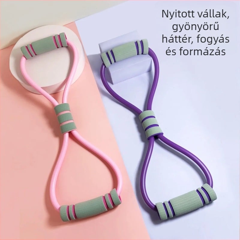 Hátsó nyújtó készülék otthoni edzéshez, TPE anyag, 8-karakteres feszítő eszköz, a nyitott vállakért