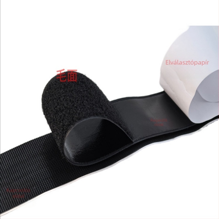 Öntapadós Velcro-szalag, kétoldalas, nejlon-poliészter keverék, hátoldali ragasztóval, ablakhálóhoz és függönyökhöz