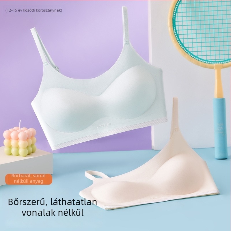 Egyszerű csőtop melltartó fix kosarakkal, vékony Ice Silk anyag, szép hátsó rész