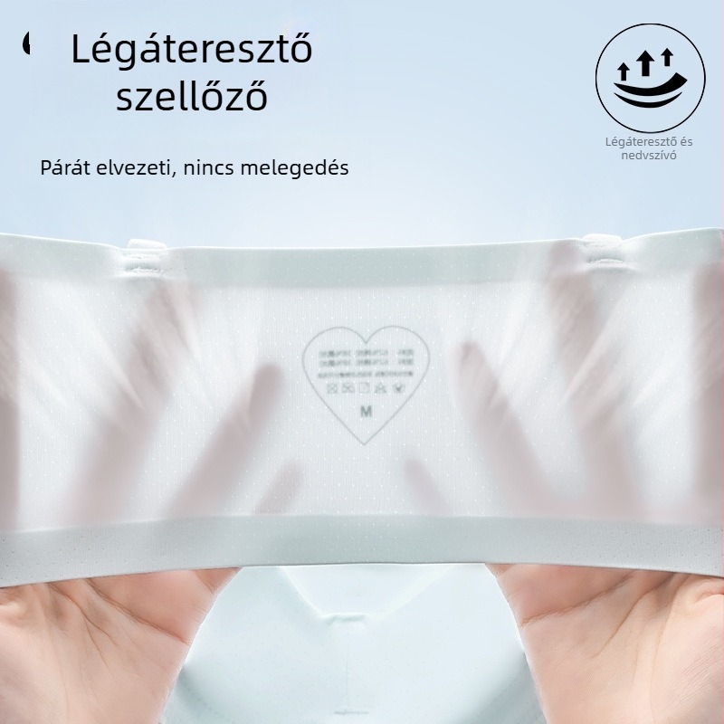 Egyszerű csőtop melltartó fix kosarakkal, vékony Ice Silk anyag, szép hátsó rész