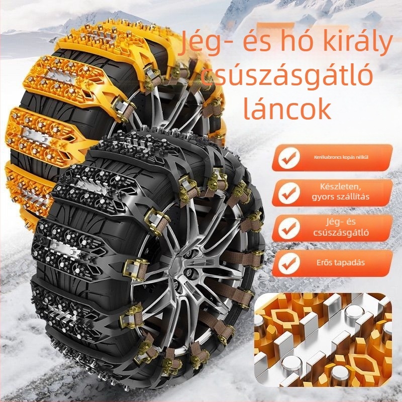 Xuemai gumiból készült anti csúszás lánc autókhoz, univerzális SUV és terepjárók számára; Márka: Xuemai; Anyag: Gumi; Súly: 11; Kompatibilis modellek: 1; Gumi specifikációk: 1