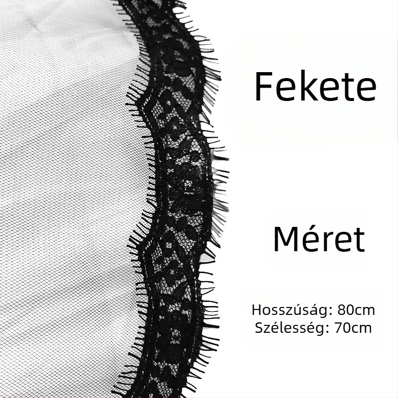 Fejfedő - Vintage női hálós fátyol, geometrikus stílus, mintázat, testreszabható
