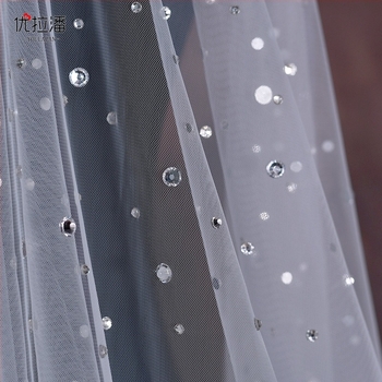 Menyasszonyi fátyol, katolikus stílus, U-alakú, nylonból, hosszú farkával, testreszabás elérhető