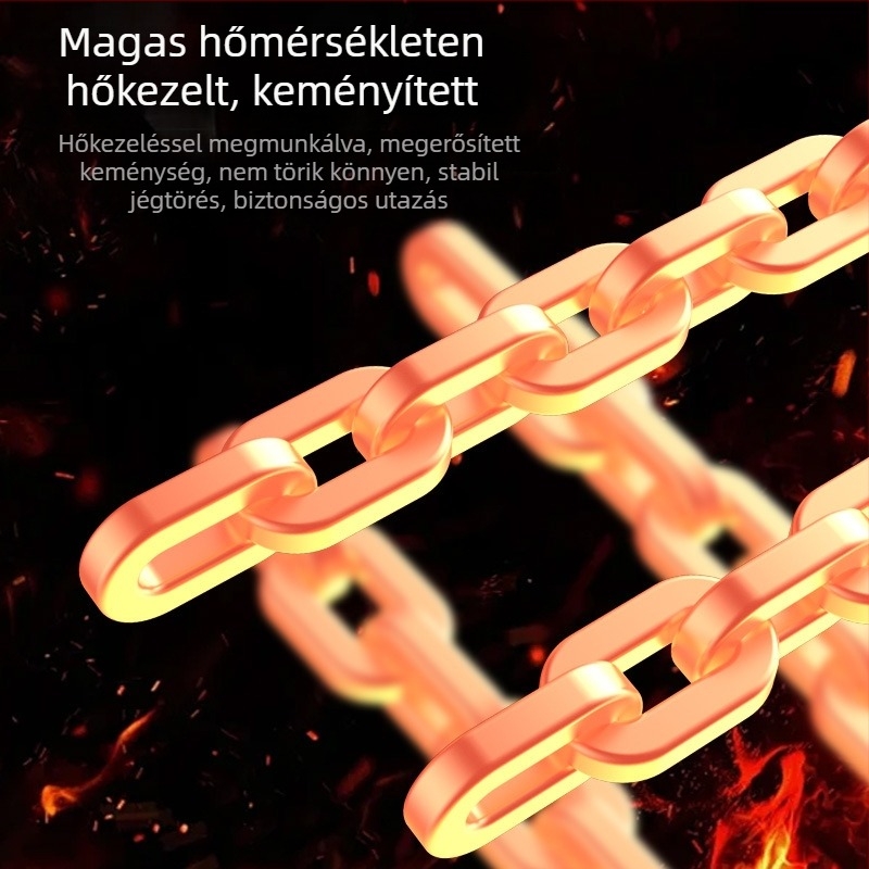 Téli acélból készült hólánc autókhoz, univerzális típus, sedánok, terepjárók és MPV-k számára, súly 2,3 kg