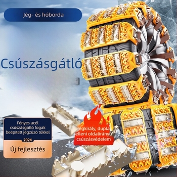 Universális gumihólánc autókhoz, kopásálló, megerősített acélszegekkel, egyszerű felszerelés, súly 2,9 kg, The Best Snow