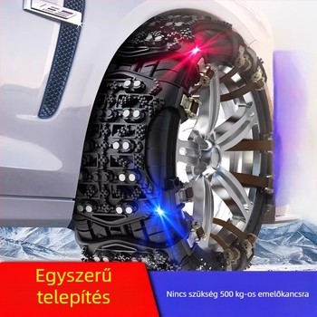 Téli csúszásgátló lánc autóhoz, új típusú károsításmentes, univerzális autókhoz, SUV-hez és kisbuszhoz