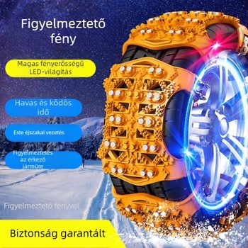 Téli csúszásgátló lánc autóhoz, új típusú károsításmentes, univerzális autókhoz, SUV-hez és kisbuszhoz