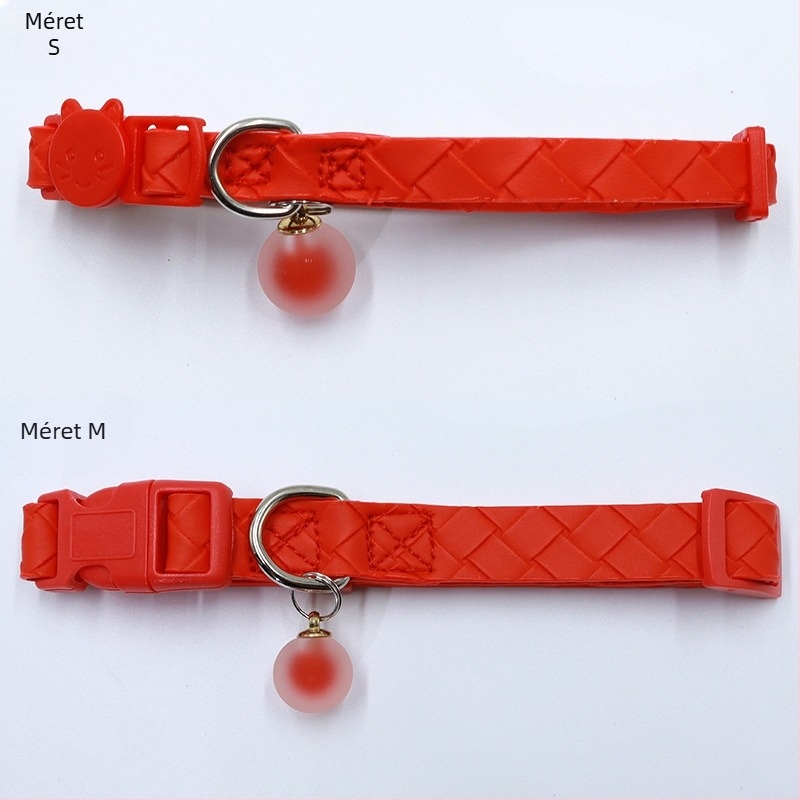 AirTag nyakörv helymeghatározó tok - vízálló szilikon hüvely, PU bőr szövés, macska nyakörv nyomkövetés, veszteség elleni