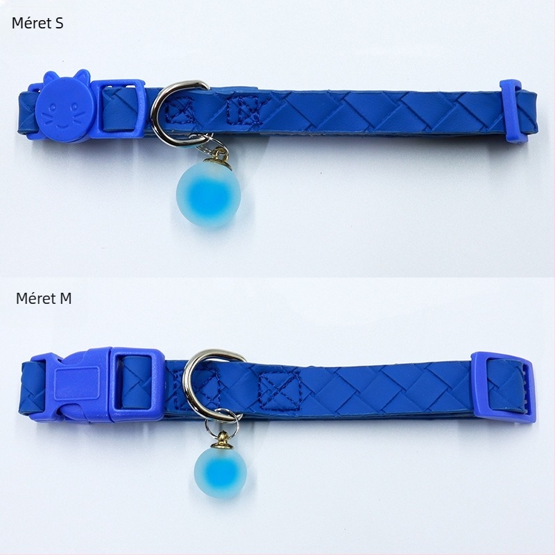 AirTag nyakörv helymeghatározó tok - vízálló szilikon hüvely, PU bőr szövés, macska nyakörv nyomkövetés, veszteség elleni