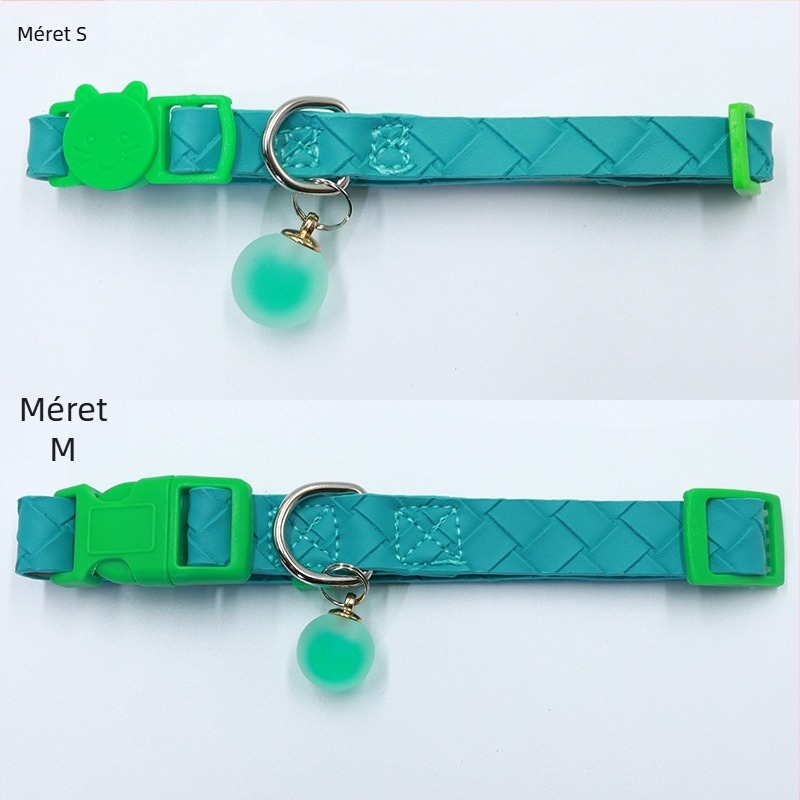 AirTag nyakörv helymeghatározó tok - vízálló szilikon hüvely, PU bőr szövés, macska nyakörv nyomkövetés, veszteség elleni