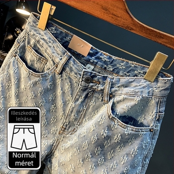 Férfiaknak szóló egyenes szabású rövidnadrág, nyári laza viselet, enyhe elasztikusság