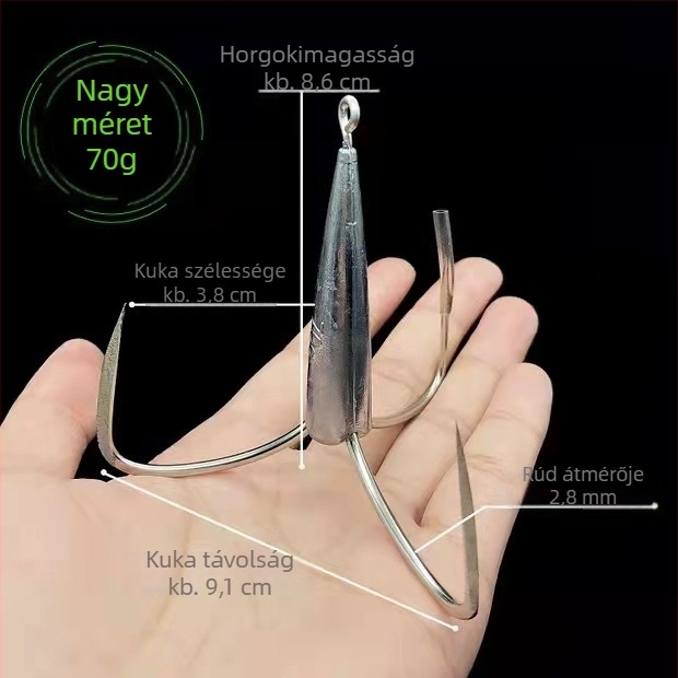 Dongsheng horgászhorog – 50 darabos csomagban, folyóvízi horgászatra