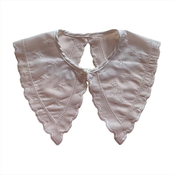 Női hímzett hamis galléros sál, egyszerű mintázat, poliészter fonal, bélés: pamut, tavasz 2022, tömeges csomagolás