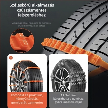 Autókhoz univerzális téli láncok, gumiból, modell 4554