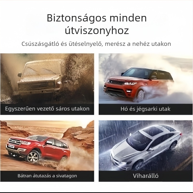 Autókhoz univerzális téli láncok, gumiból, modell 4554