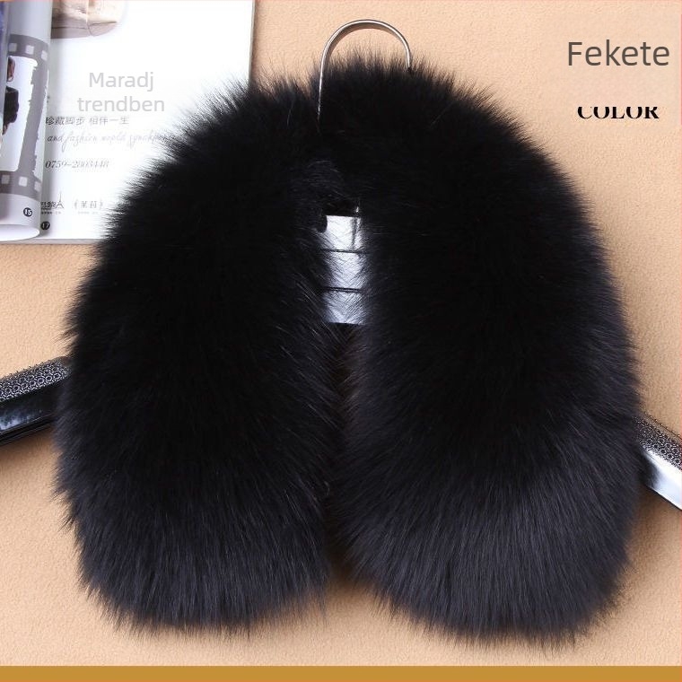 Férfi nyúlszőrös pamut kabát leválasztható nyúlszőr gallérral, kerek nyakú dzseki, meleg (Specifikációk: 15-60; Szélesség 15×60; Felnőttek)