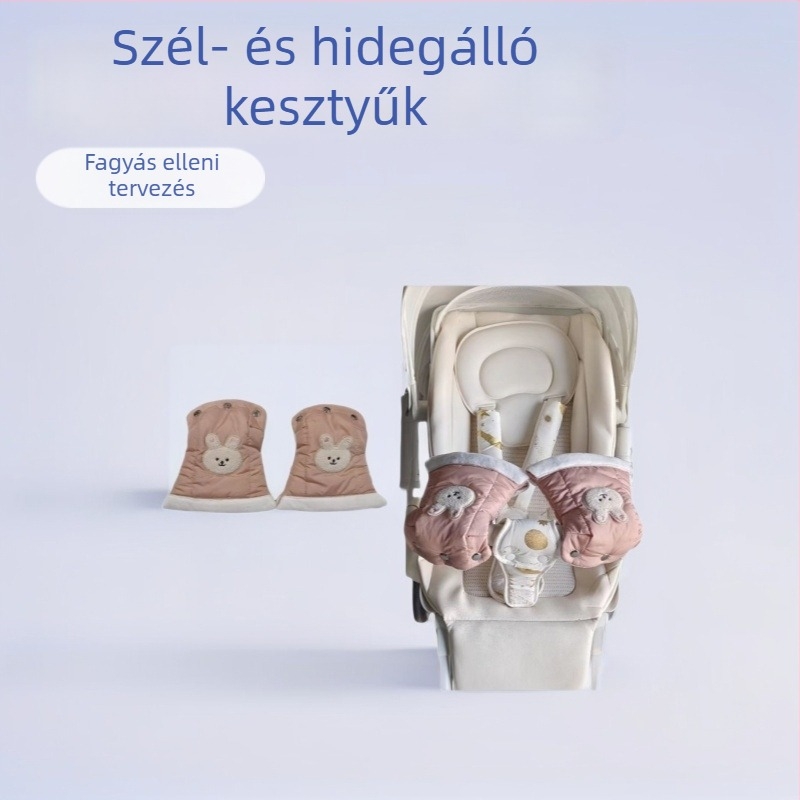 Babakocsihoz való meleg alvózsák beépített kesztyűkkel, szélvédett, poliészter anyag, töltet rost, japán stílus