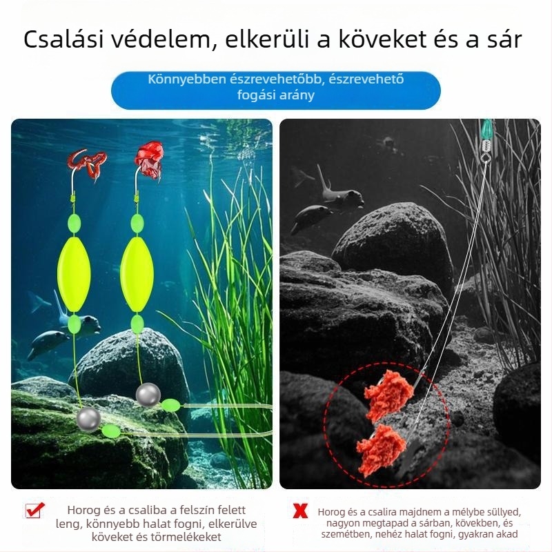 Robbanó horog kettős horoggal európai pontyhoz — tengeri horgászfelszerelés