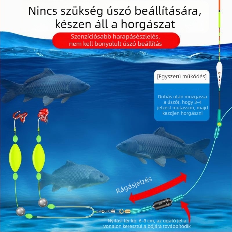 Robbanó horog kettős horoggal európai pontyhoz — tengeri horgászfelszerelés