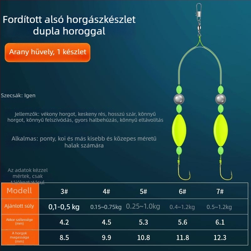 Robbanó horog kettős horoggal európai pontyhoz — tengeri horgászfelszerelés