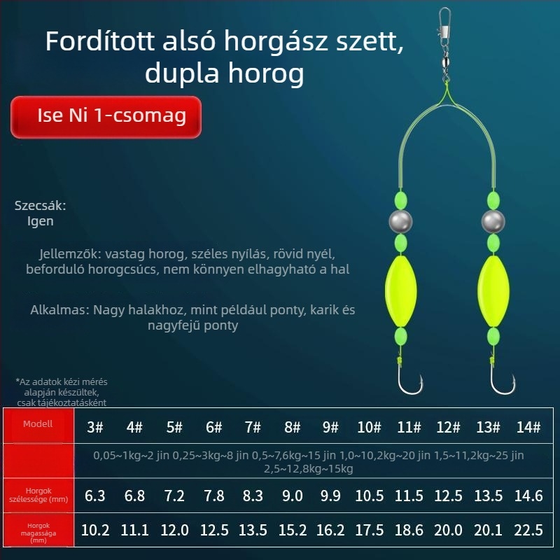 Robbanó horog kettős horoggal európai pontyhoz — tengeri horgászfelszerelés