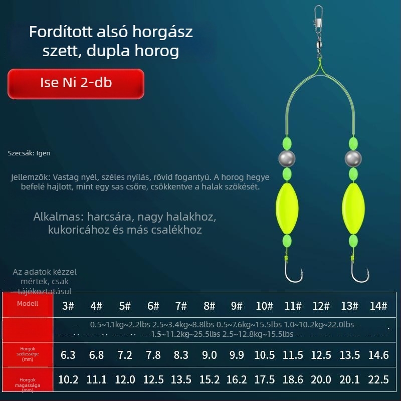 Robbanó horog kettős horoggal európai pontyhoz — tengeri horgászfelszerelés