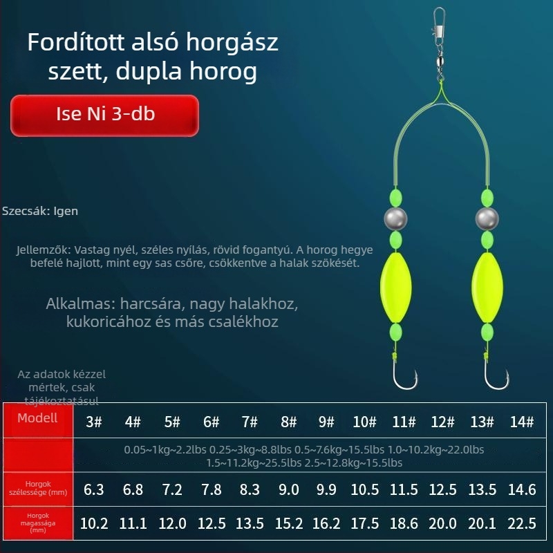 Robbanó horog kettős horoggal európai pontyhoz — tengeri horgászfelszerelés