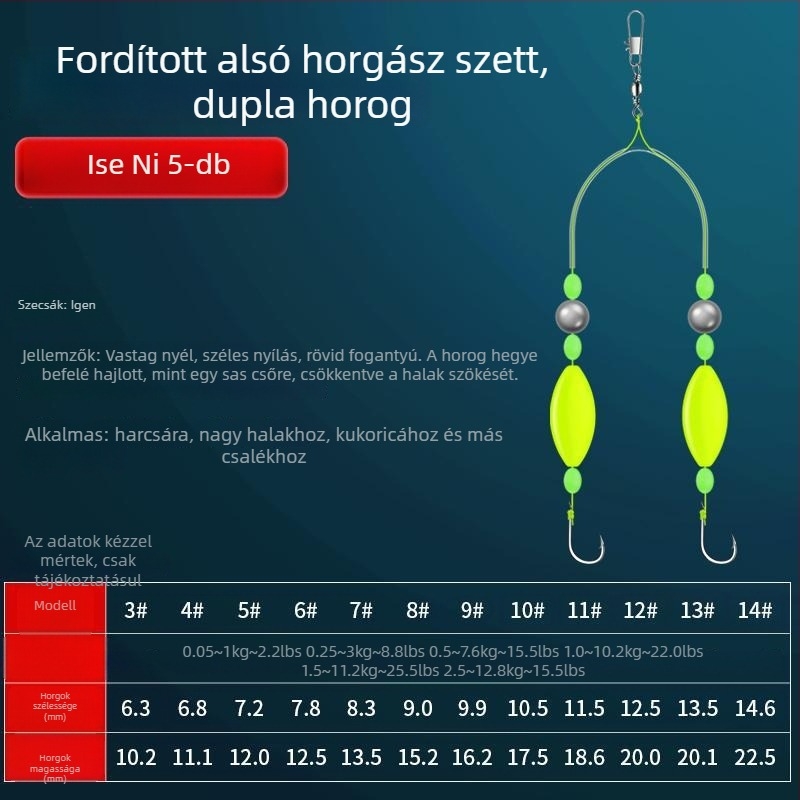 Robbanó horog kettős horoggal európai pontyhoz — tengeri horgászfelszerelés