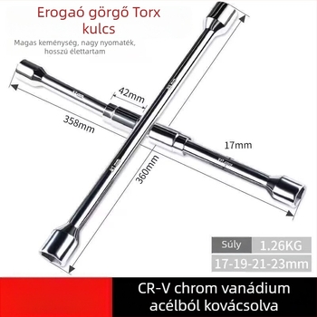 Összecsukható kereszttalpas dugókulcs autógumikhoz – magas széntartalmú acélból