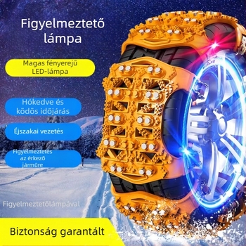 Téli csúszásgátló lánc autók és SUV-k számára, univerzális illeszkedés, automatikus feszítés, nem károsítja a gumikat