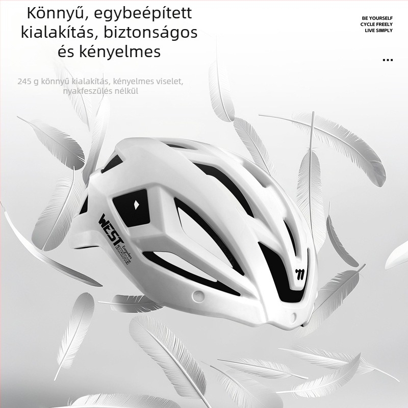 West Rider kerékpáros sisak, PC/EPS anyag, uniszex, felnőttek, logó nyomtatva